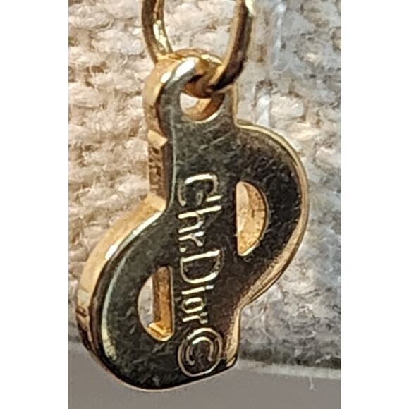 Christian Dior Gold-tone Rhinestone with Faux Pearl Necklace, Vintage - Picture 5 of 8